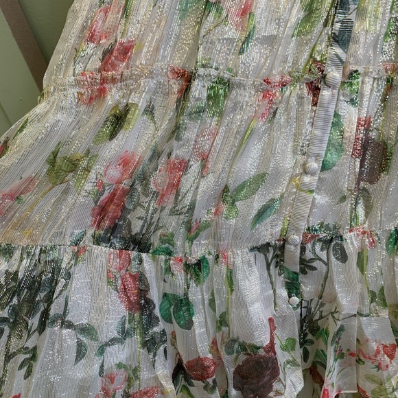 Rococo Sand ISA nalani HIGH LOW Lurex maxi dress - Picture 2 of 8